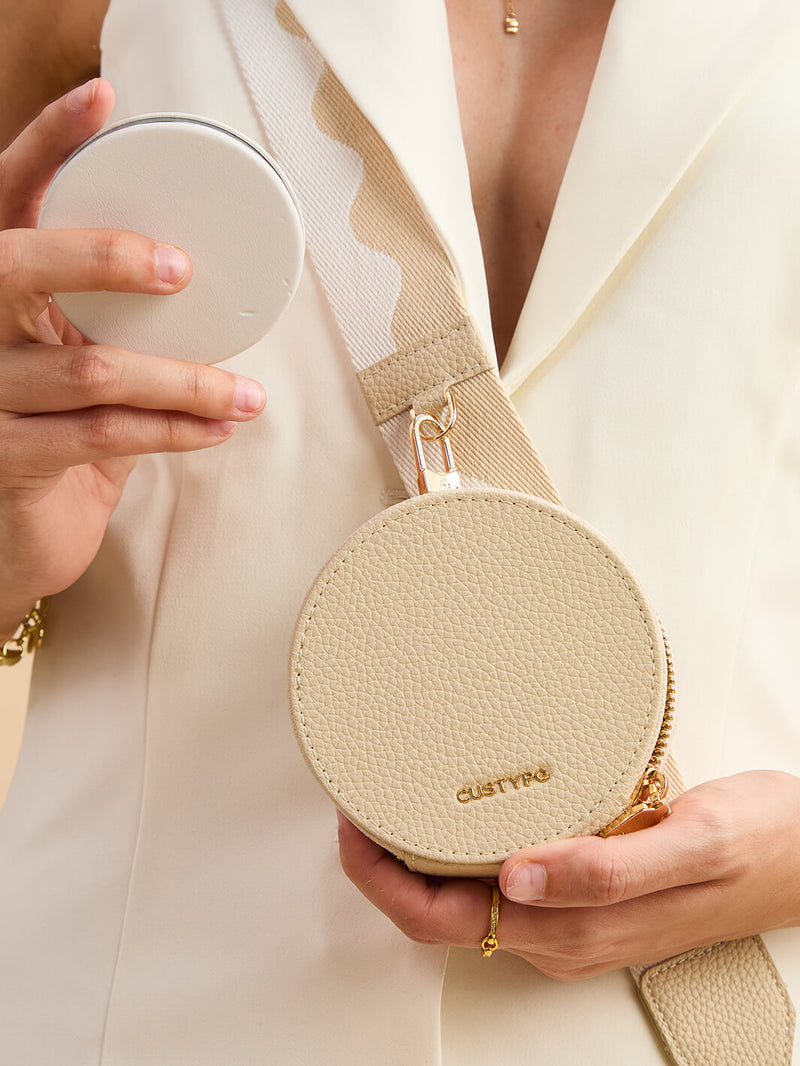 Original Design Set- Bicolor Webbing Crossbody Phone Case With Round Pouch Set-Mobile Phone Cases-DETACHABLE WALLET & ROUND POUCH-Custype