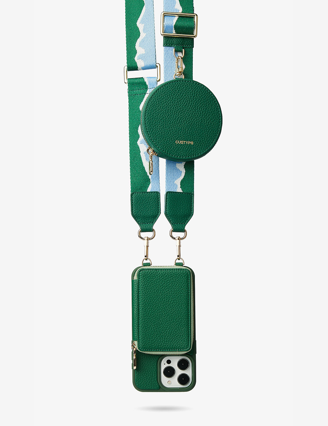 Vivid Kit- Webbing Crossbody Phone Case Round Pouch Set-Mobile Phone Cases-Custype