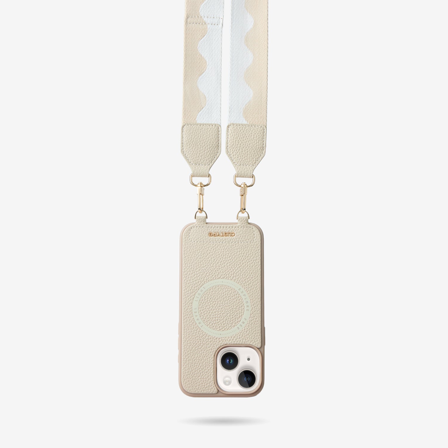 Mobile Phone Cases-Beige-iPhone 15