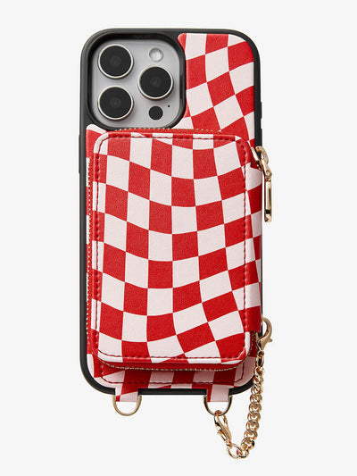 Print Style Trend- Luxury Lanyard Phone Case with Magsafe Wallet & Circle Pouch