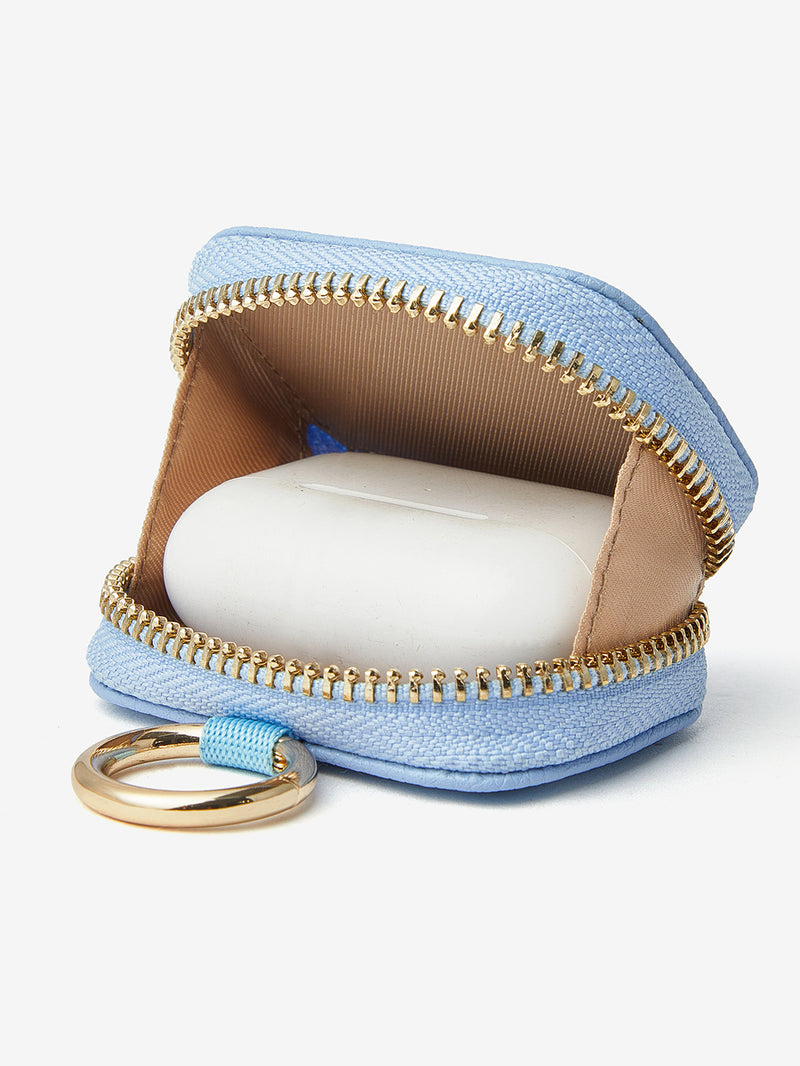 zipper heart leather pouch
