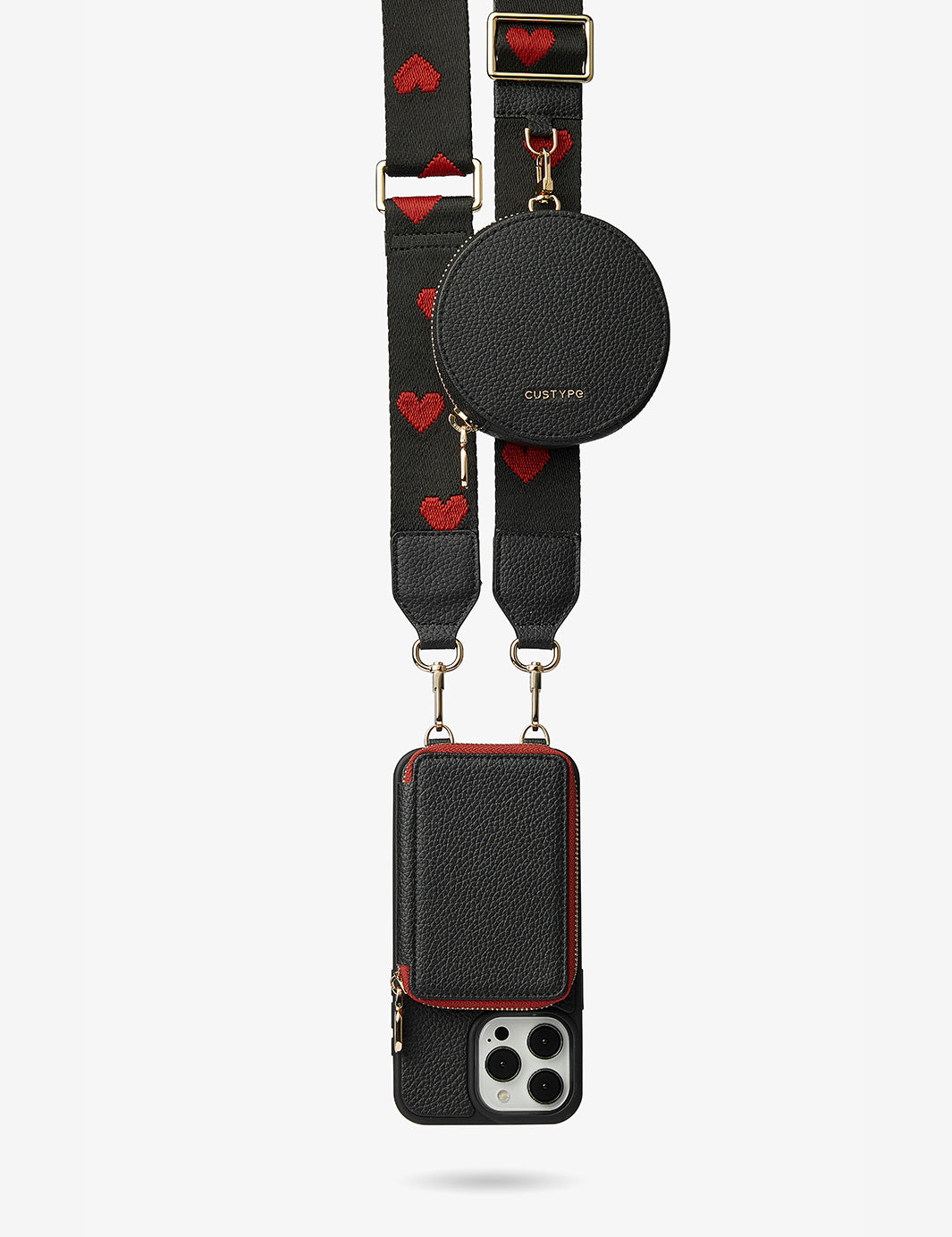 Vivid Kit- Webbing Crossbody Phone Case Round Pouch Set-Mobile Phone Cases-Custype