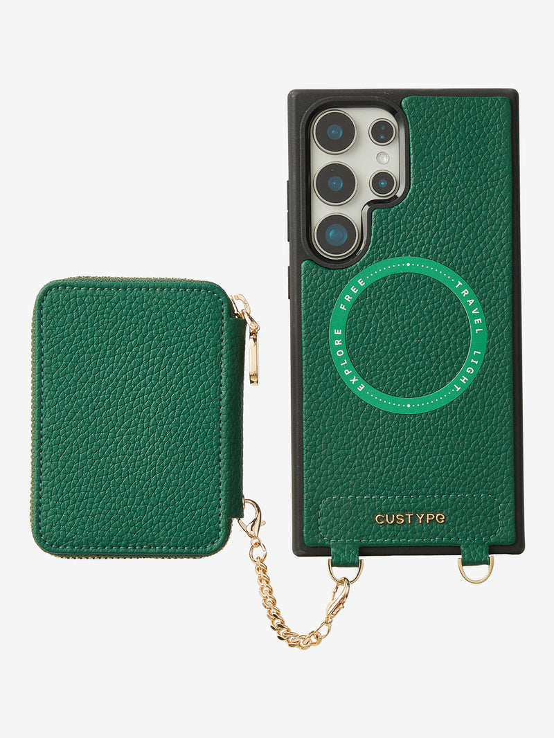 Unique Design Set- Samsung Galaxy Wireless Charging Phone Case With Detachable Wallet-Mobile Phone Cases-DETACHABLE WALLET & WIRELESS CHARGING-Blue-Samsung S25 Ultra-Custype