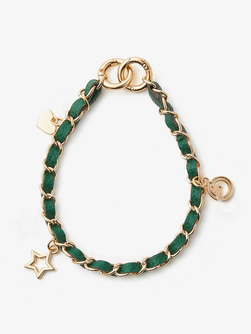 Chain Leather Wrist Strap