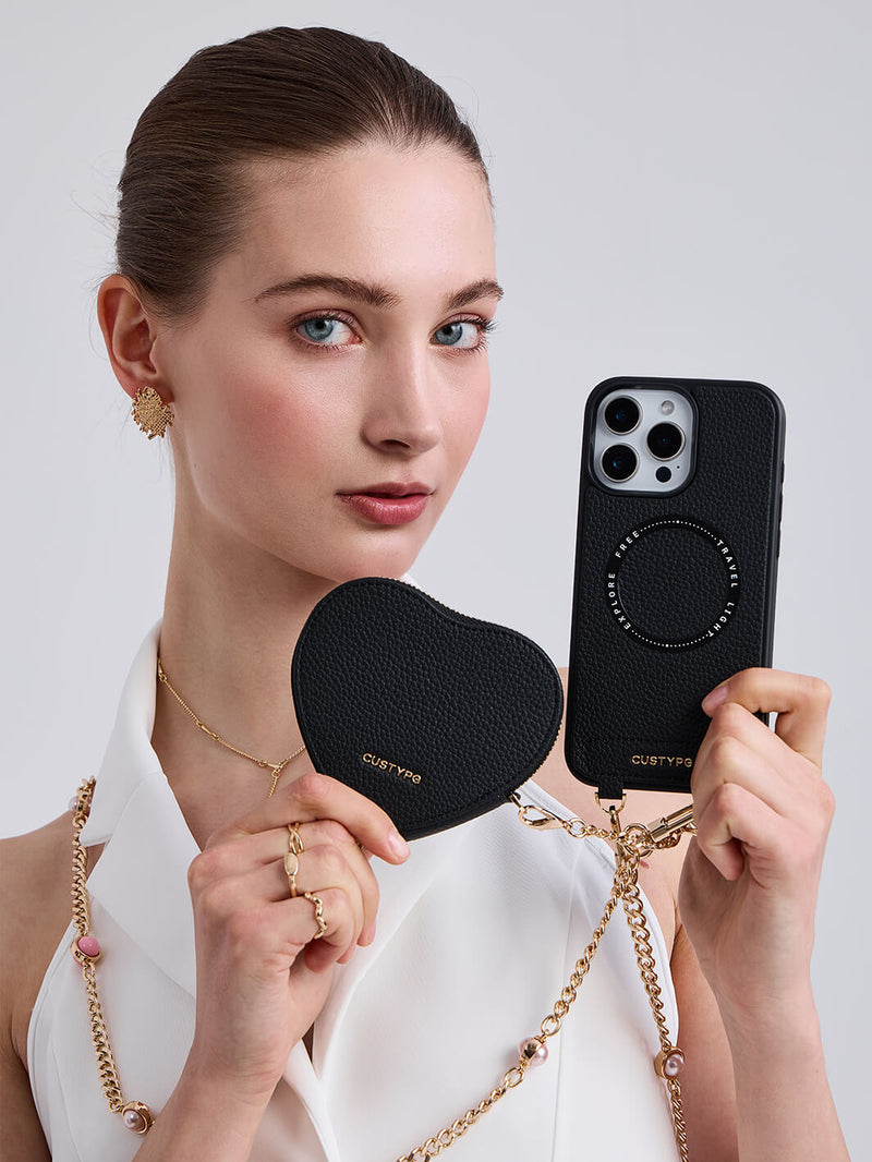 crossbody leather phone case
