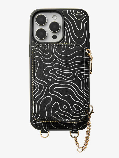 Print Style Trend- Luxury Lanyard Phone Case with Magsafe Wallet & Circle Pouch