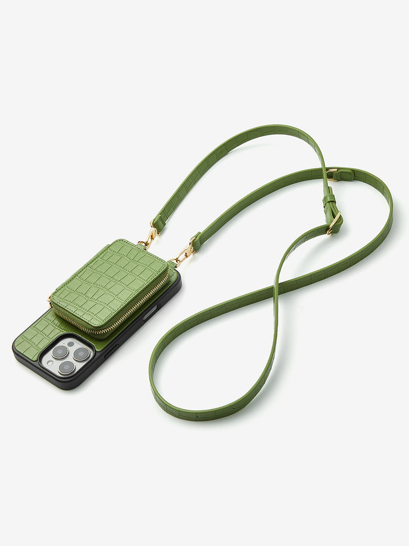 Crocodile Craft Set- Detachable Wireless Charging Crossbody Wallet Phone Case Set-Mobile Phone Cases-DETACHABLE WALLET & WIRELESS CHARGING-Custype
