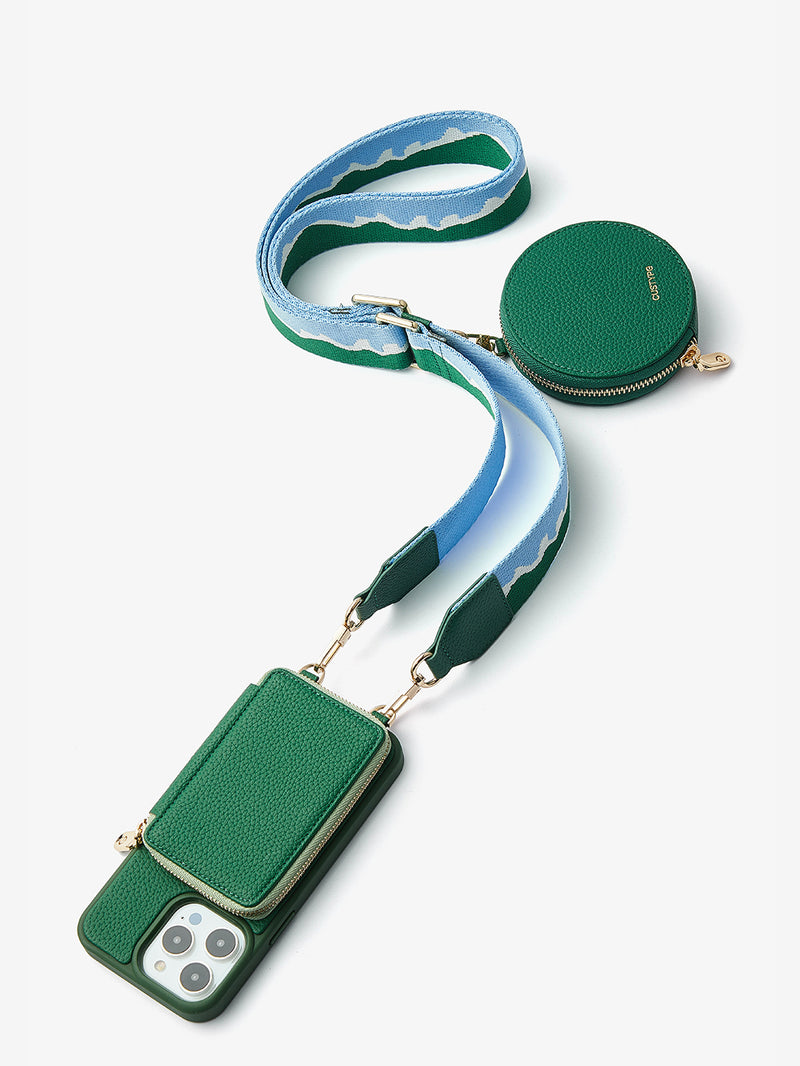Vivid Kit- Webbing Crossbody Phone Case Round Pouch Set-Mobile Phone Cases-Custype