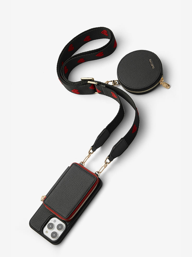 Vivid Kit- Webbing Crossbody Phone Case Round Pouch Set-Mobile Phone Cases-Custype