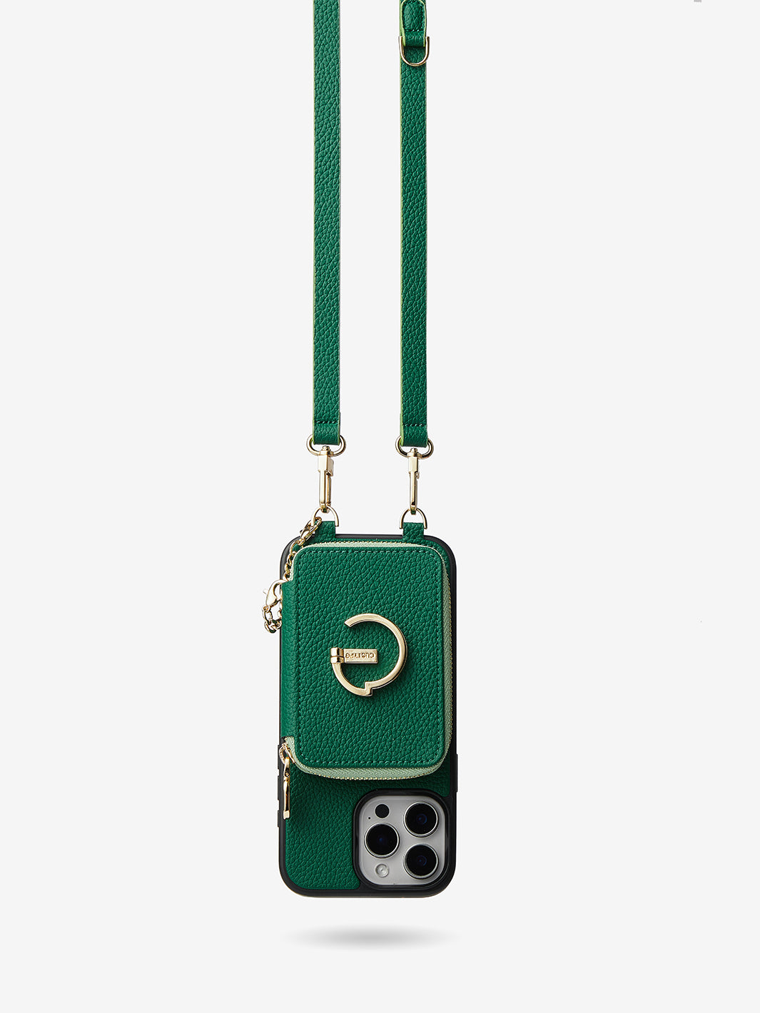 crossbody iphone case wallet green