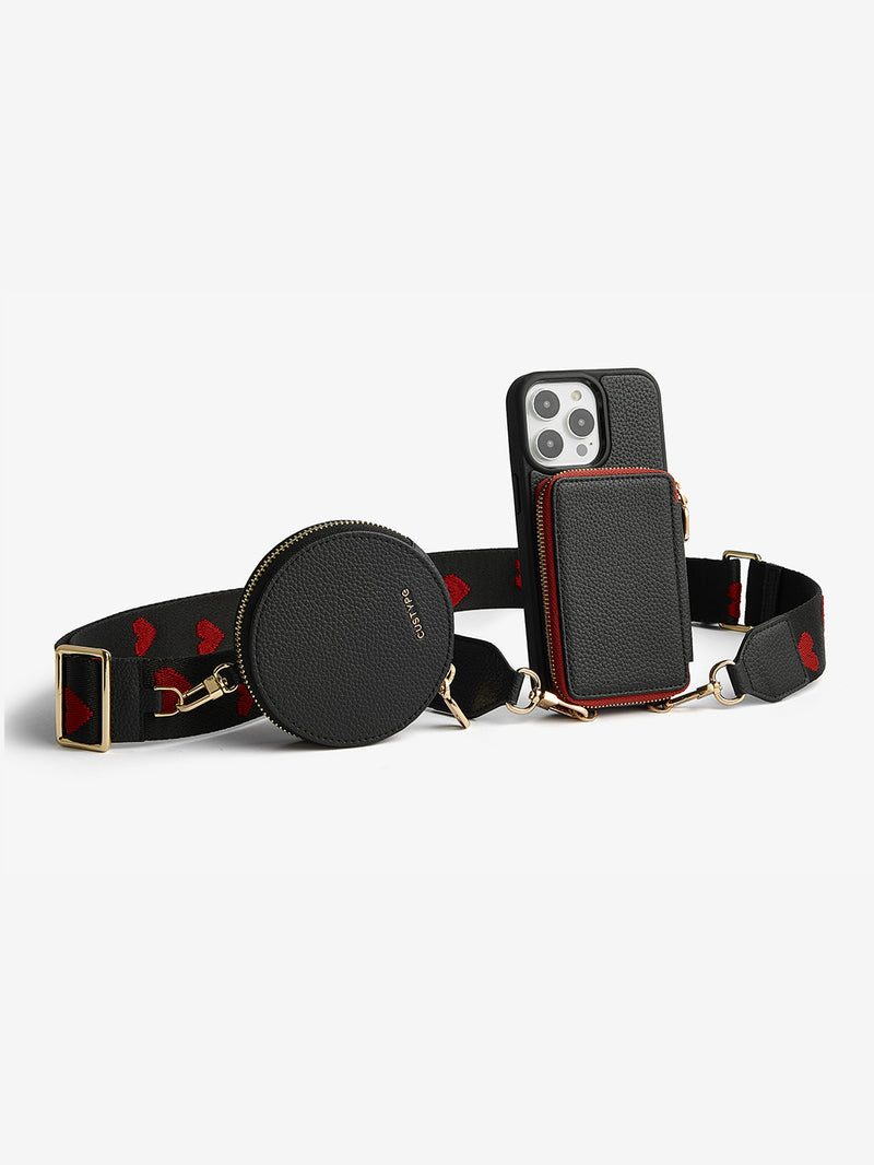 Vivid Kit- Webbing Crossbody Phone Case Round Pouch Set-Mobile Phone Cases-Custype