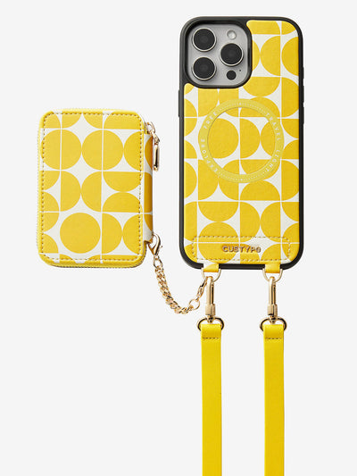 Print Style Trend- Luxury Lanyard Phone Case with Magsafe Wallet & Circle Pouch