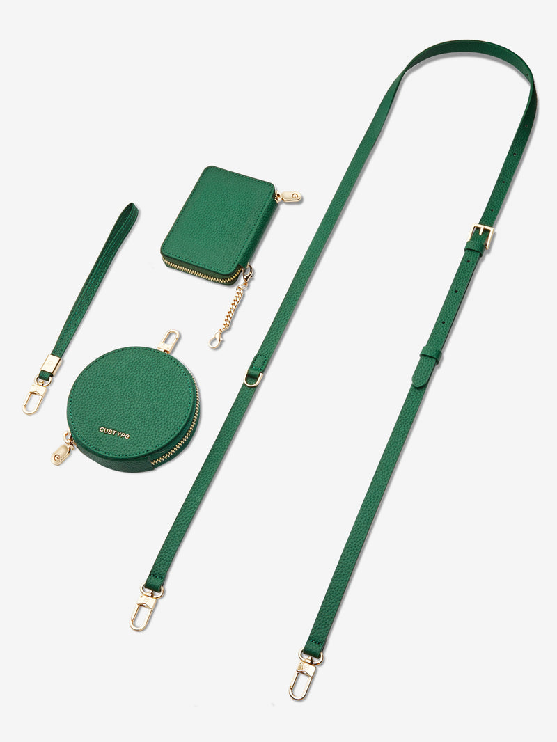 Leather iPhone case with watch strap accessories
