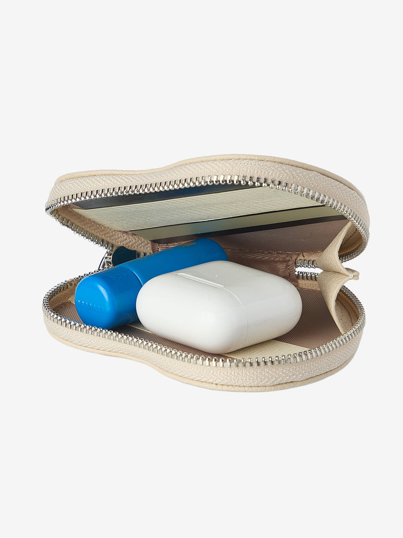 Silver Edge Kit- Detachable Heart Pouch-Mobile Phone Accessories-AIRPODS & LIPSTICK POUCH-Peach Pink-Custype