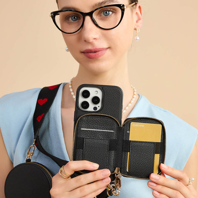 cellphone case with wallet iPhone 16 Pro Max

