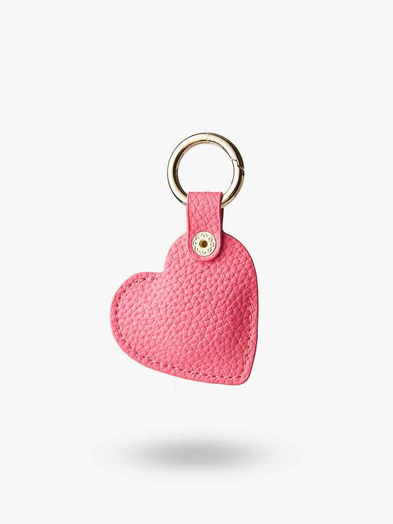 Heart AirTag Case-AirTag Case-Lychee Pattern Leather Mini Zip Pouch-Custype