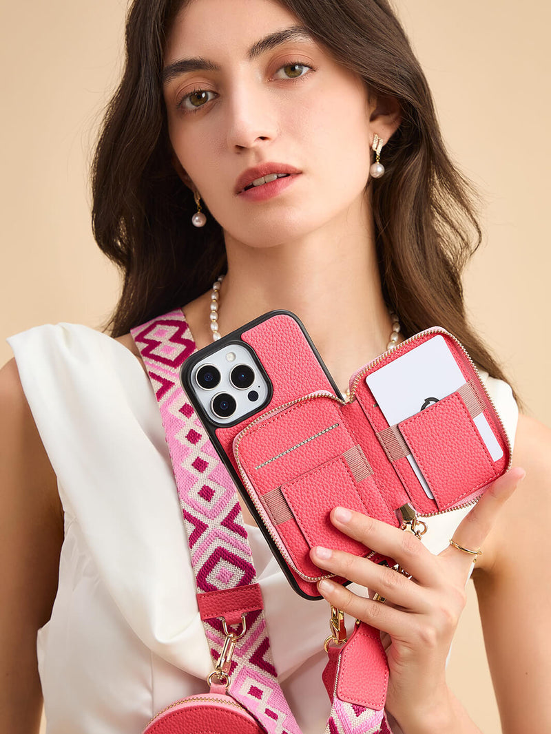 Pink cell phone covers black magsafe case
