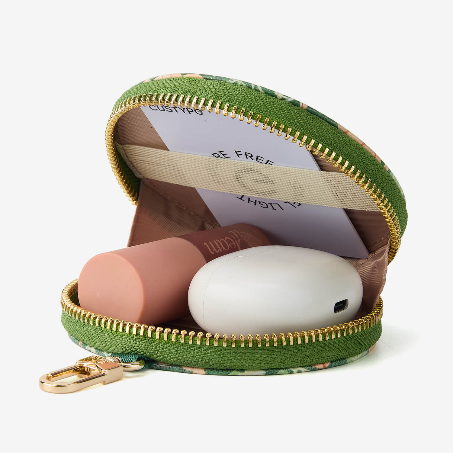 round leather coin pouch