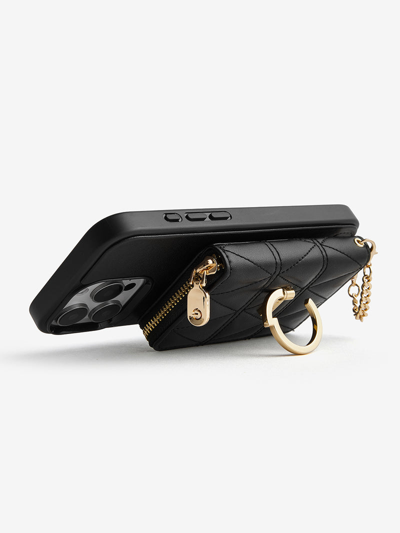 Embroidery Craft Set- Detachable Wireless Charging Crossbody Wallet Phone Case Round Pouch Set-Mobile Phone Cases-DETACHABLE WALLET & ROUND POUCH-Custype