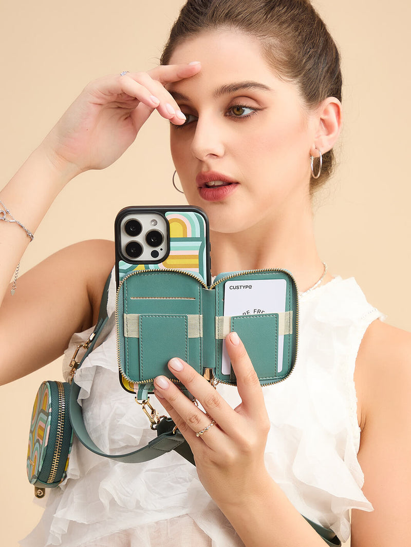 attachable designer phone wallet
