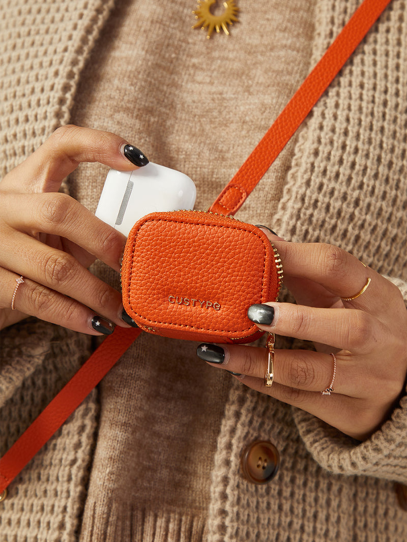 Unique Design Set- Samsung Galaxy Detachable Wireless Charging Phone Case AirPods Pouch Set-Mobile Phone Cases-DETACHABLE WALLET & PHONE POUCH-Beige-Samsung S25 Ultra-Custype