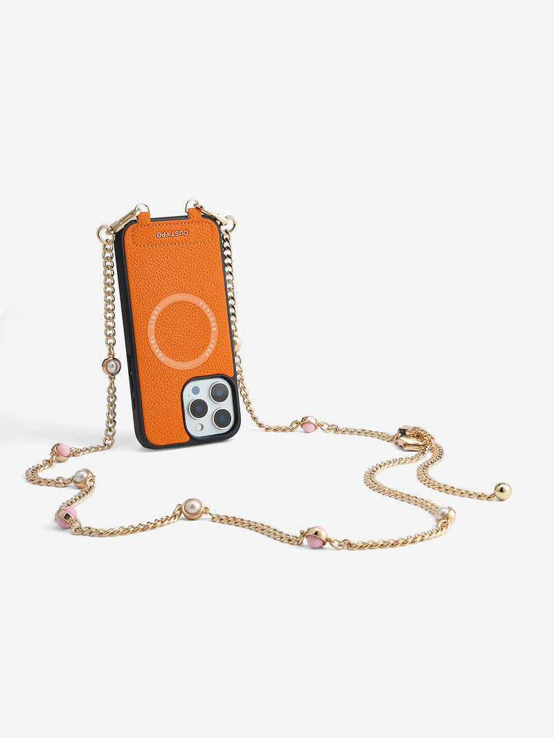 Sleek Design Kit- Magnetic Phone Case with Pearl Chain-Mobile Phone Cases-DETACHABLE WALLET & ROUND POUCH-Custype