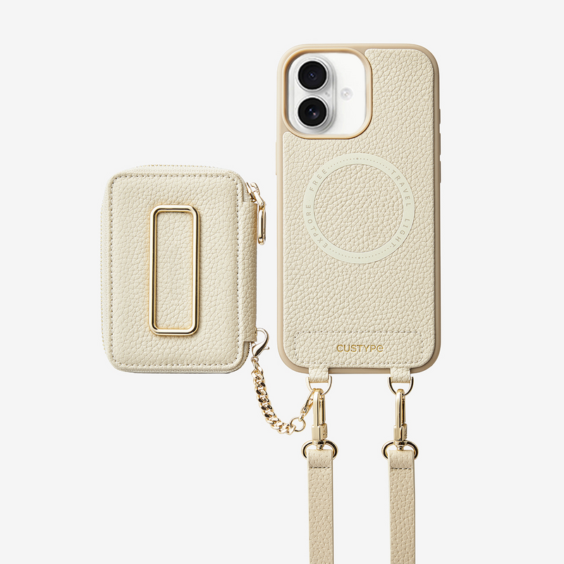 iphone crossbody strap magsafe compatible cases beige
