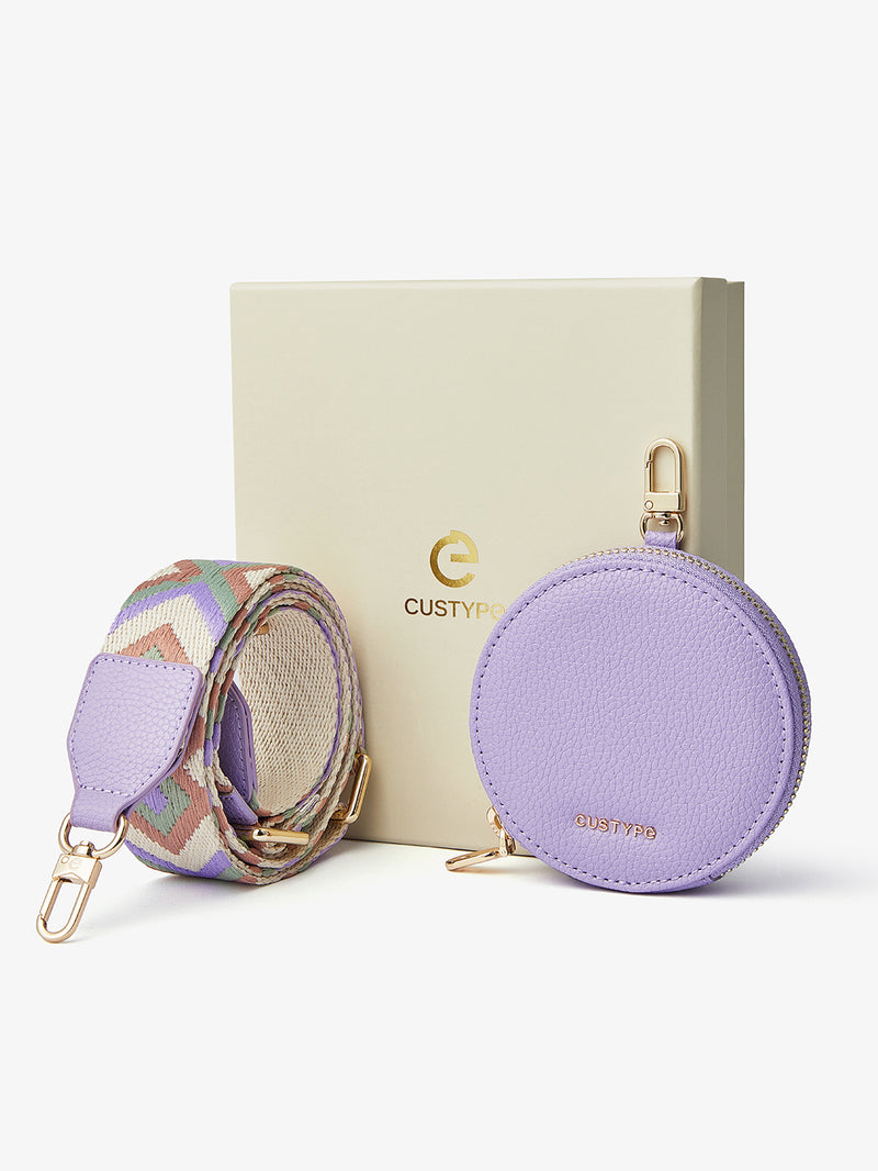 Vivid Kit- Webbing Crossbody Phone Case Round Pouch Set-Mobile Phone Cases-Custype