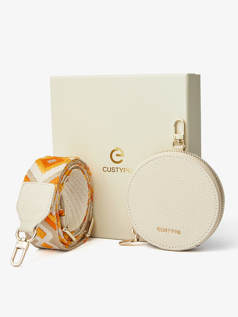 Vivid Kit- Webbing Crossbody Phone Case Round Pouch Set-Mobile Phone Cases-Custype