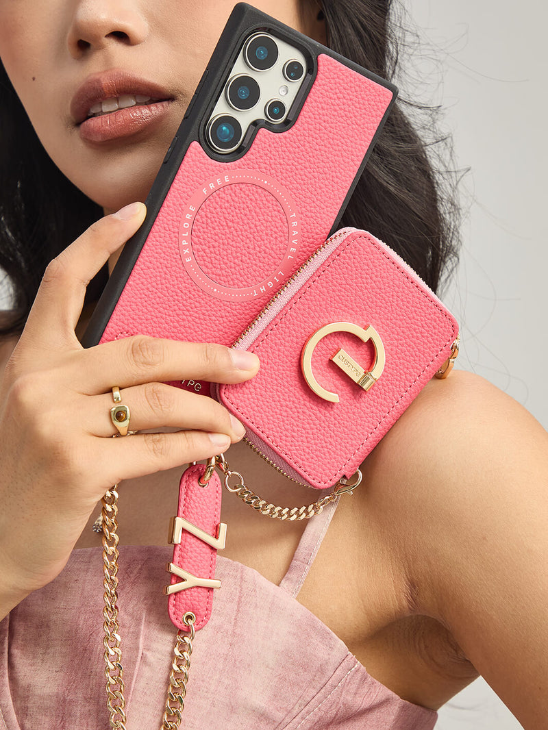 Personalised Style Kit- Samsung Phone Stand Wallet Phone Case for Wireless Charging-Mobile Phone Cases-WRISTBAND & PHONE POUCH-Green-Samsung S25 Ultra-Custype