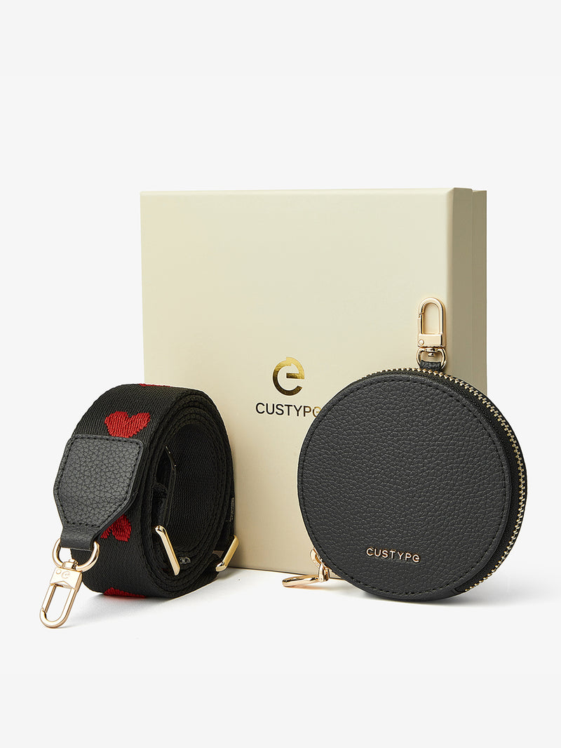 Vivid Kit- Webbing Crossbody Phone Case Round Pouch Set-Mobile Phone Cases-Custype