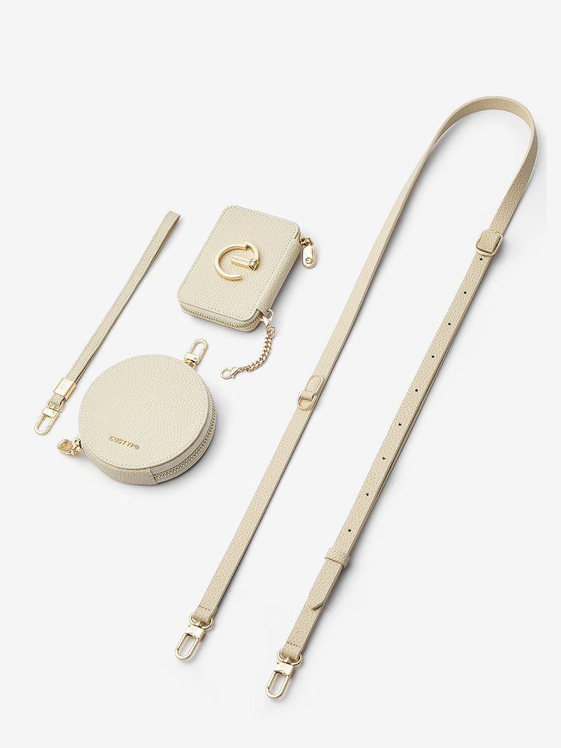 phone wrist strap zipper round pouch