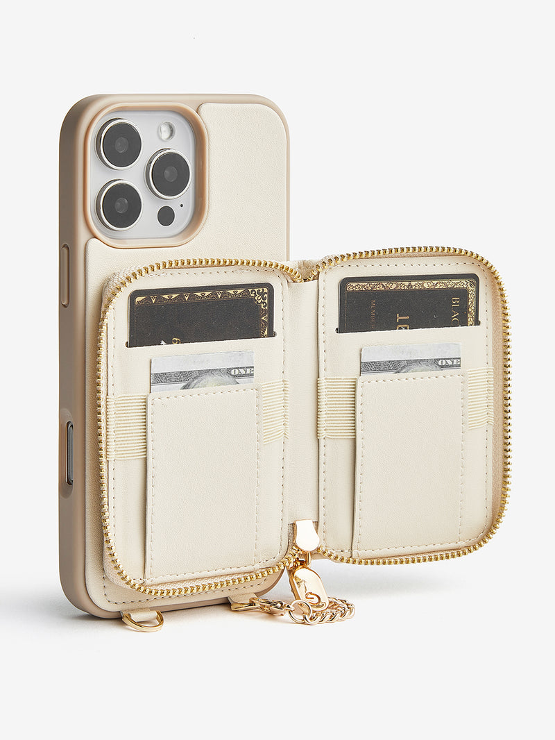 Embroidery Craft Set- Detachable Wireless Charging Crossbody Wallet Phone Case Round Pouch Set-Mobile Phone Cases-DETACHABLE WALLET & ROUND POUCH-Custype