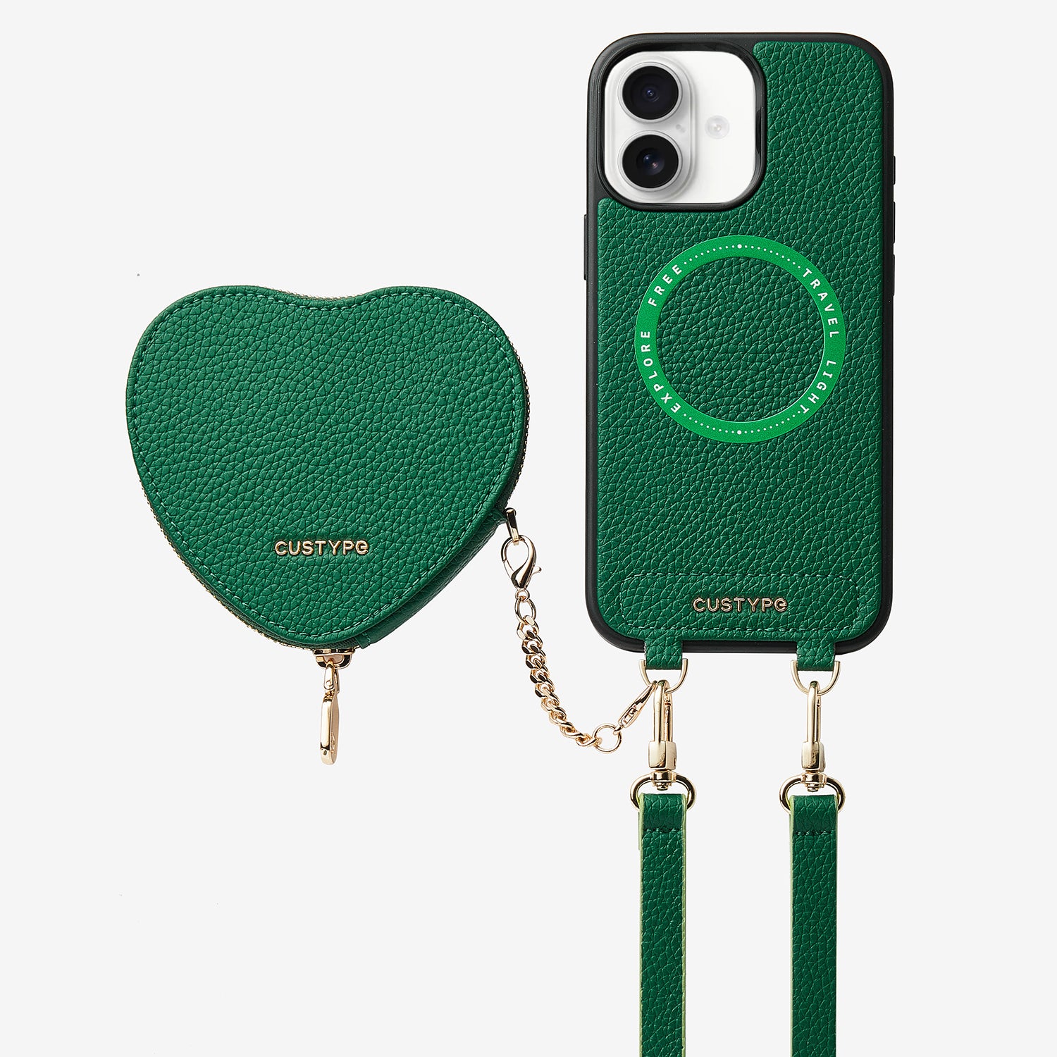 eco friendly phone cases zipper heart pouch iPhone 16 Pro Max
