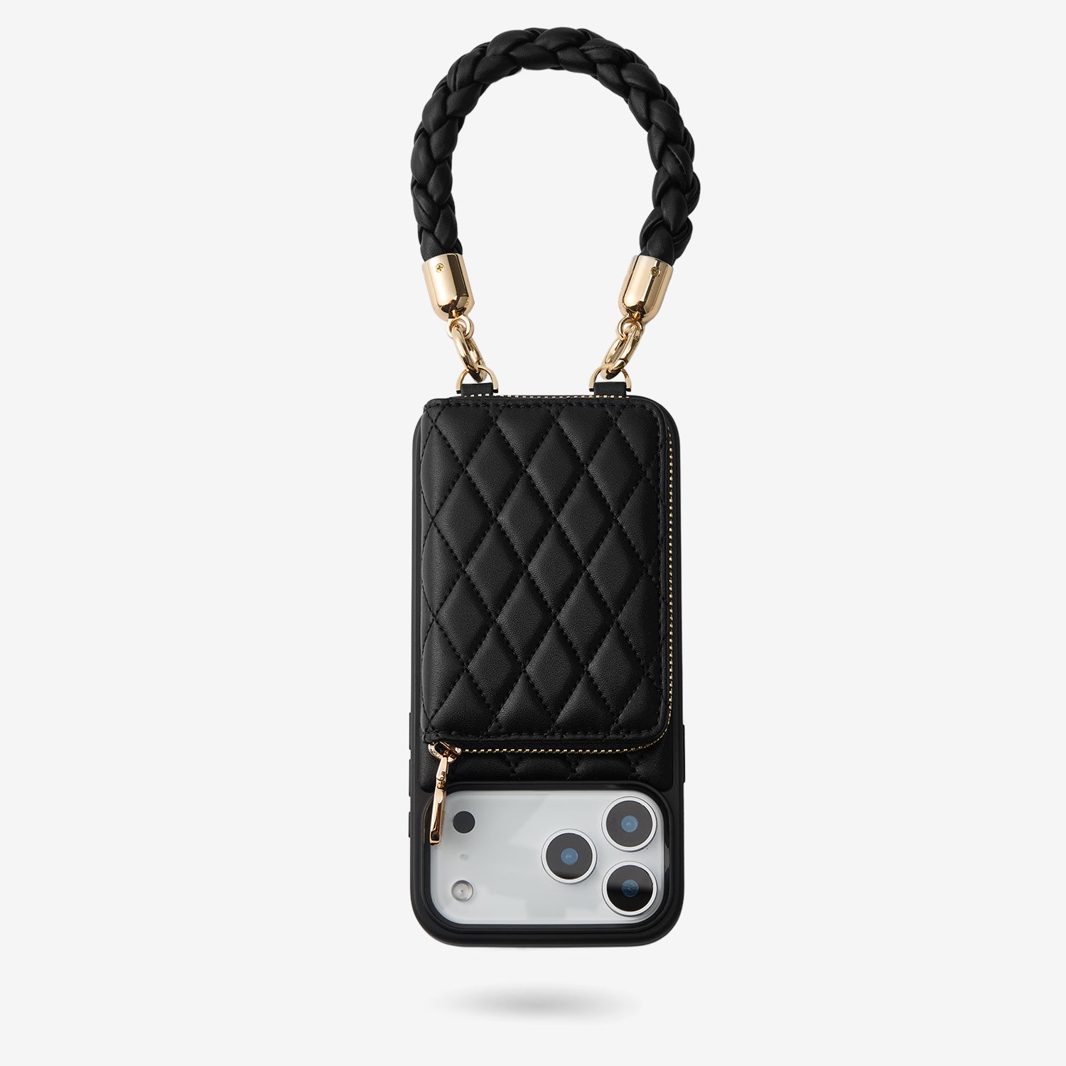 BraidTrend- Rope Style Strap Phone Case in Black