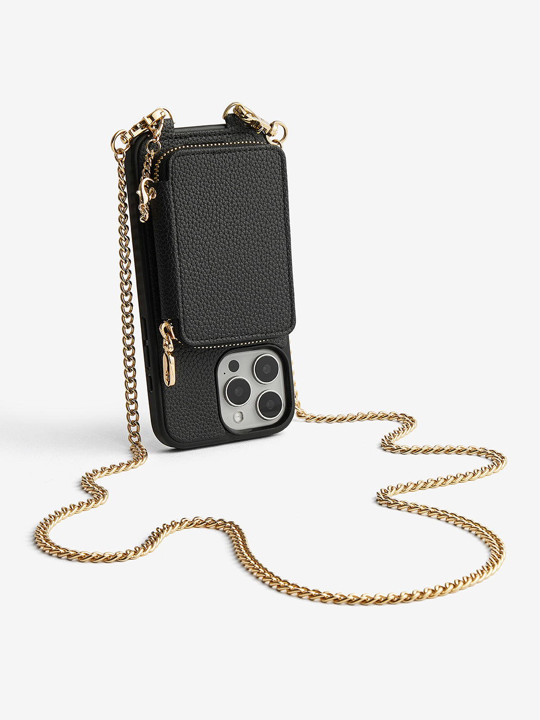 Trendy Chain Series- Magsafe Compatible Wallet Case with Strap for iPhone