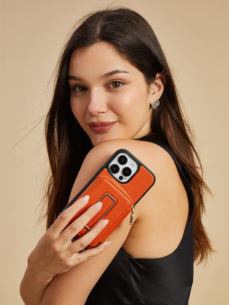 personalized wallet phone case apple magsafe leather case iPhone 15 Pro Max
