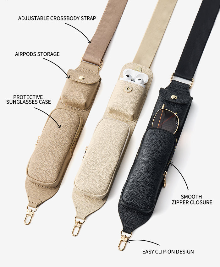 Utility Crossbody Strap with Storage Pouch Features