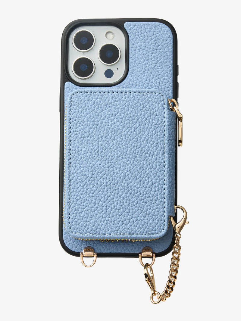 Blue magnetic wallet phone case
