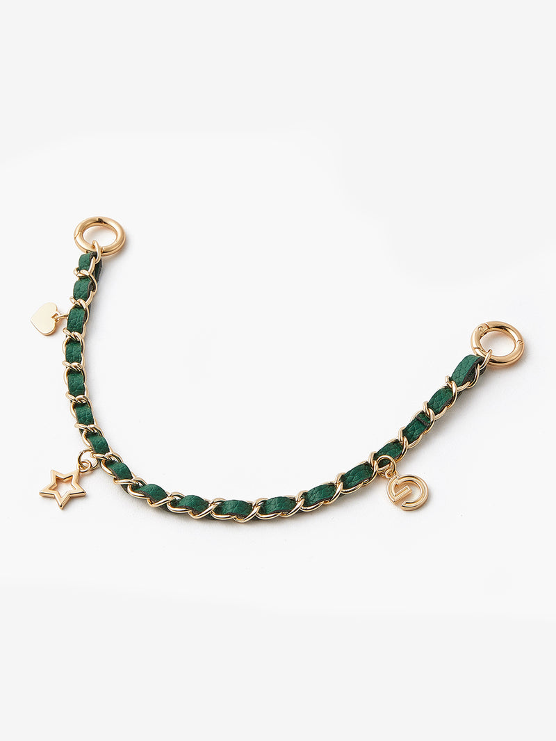 Chain wrist strap green