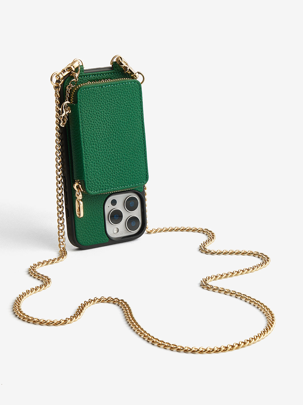 Trendy Chain Series- Magsafe Compatible Wallet Case with Strap for iPhone