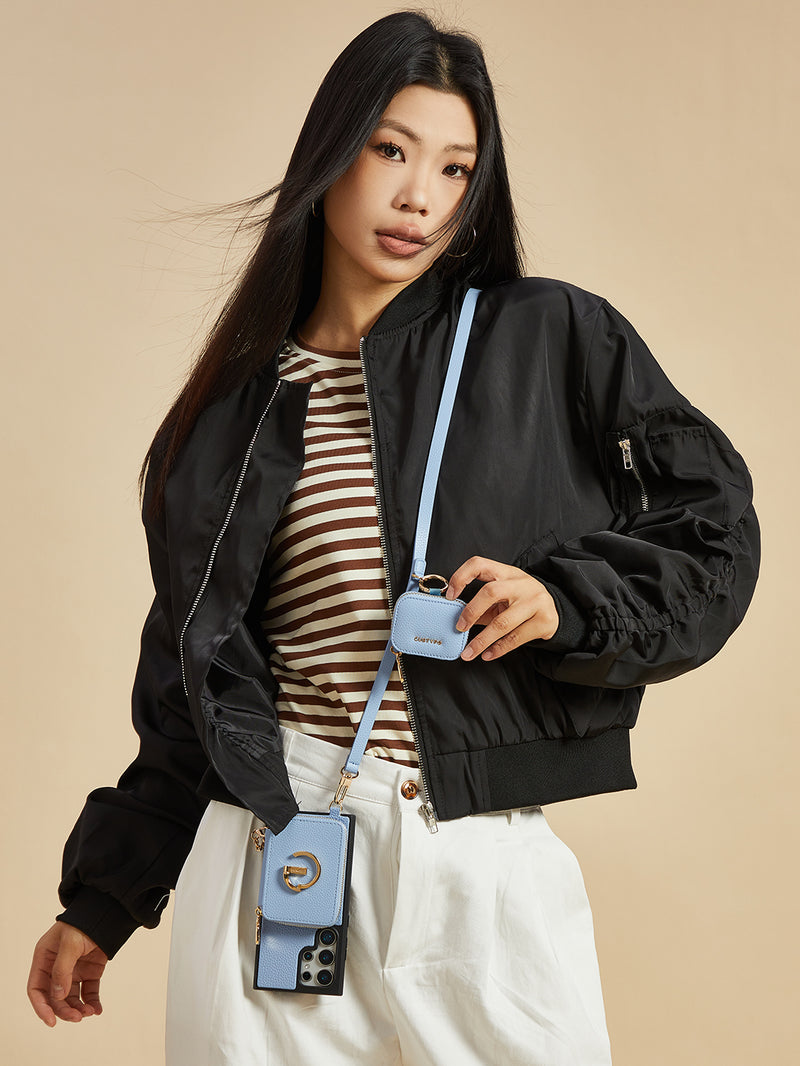 Unique Design Set- Samsung Galaxy Detachable Wireless Charging Phone Case AirPods Pouch Set-Custype