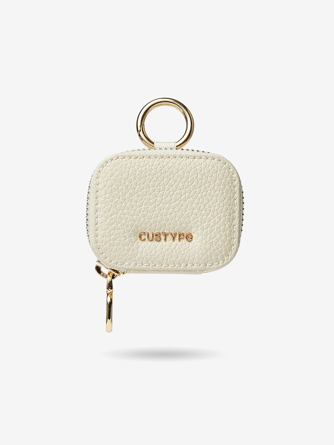 AirPods Pouch -Lychee Leather Mini Zip Pouch for Air Pods