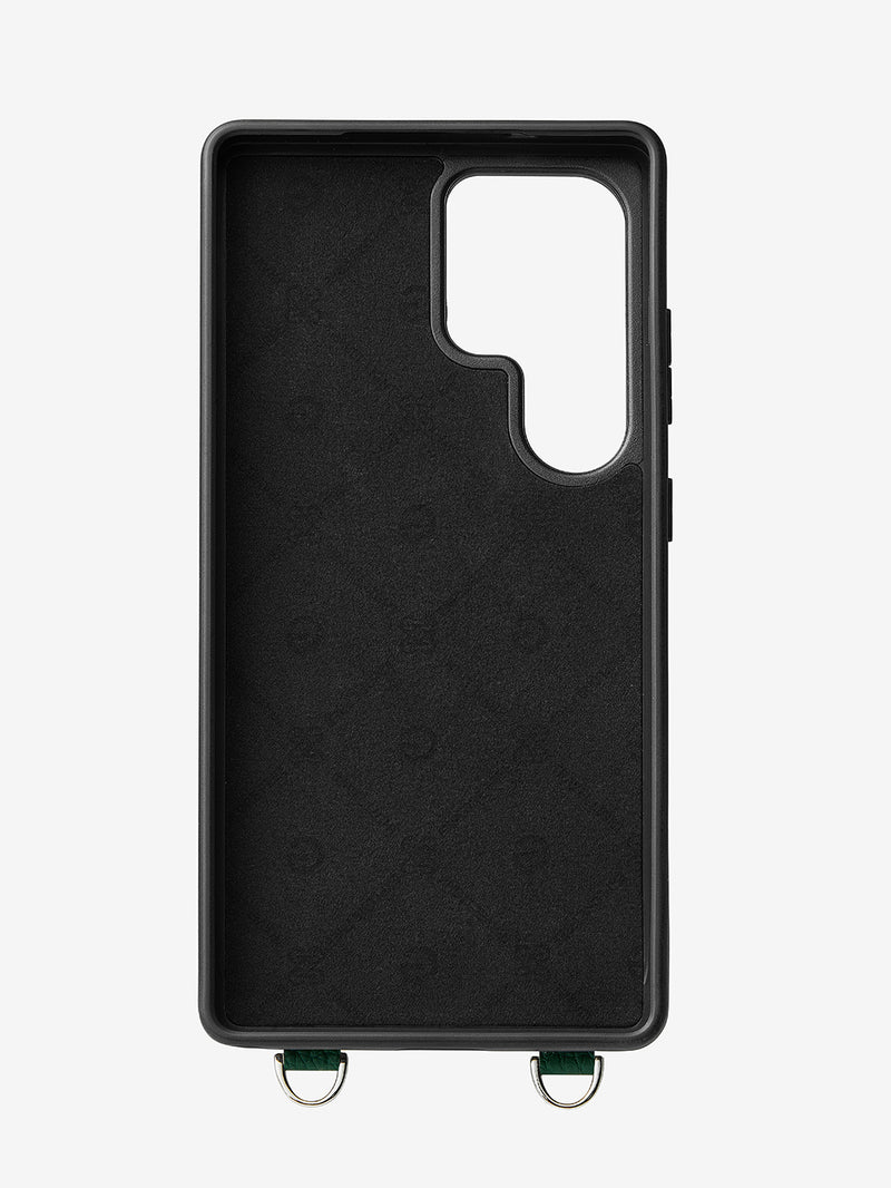 Silver Edge Kit- Samsung Galaxy Phone Case for Wireless Charging-Mobile Phone Cases-PHONE CASE & WIRELESS CHARGING-Black-Samsung S25 Ultra-Custype