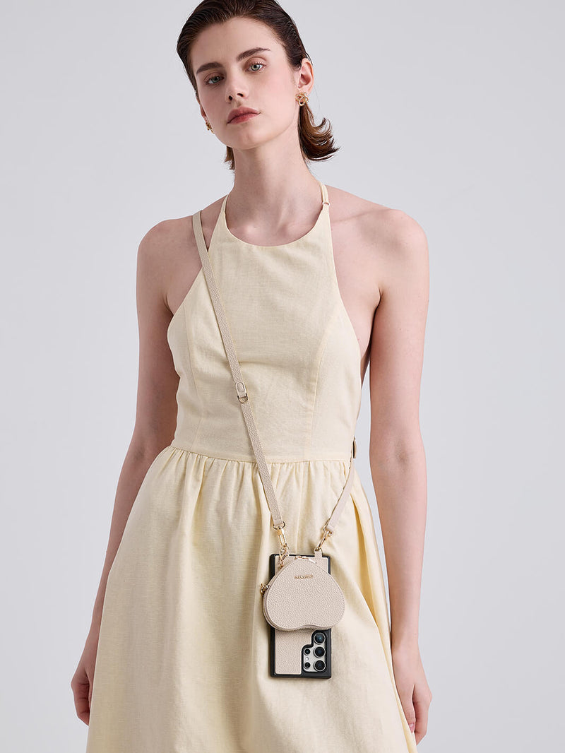 Heart Design Kit- Samsung Galaxy Detachable Wireless Charging Crossbody Wallet Phone Case Pouch Set-Mobile Phone Cases-DETACHABLE WALLET & WIRELESS CHARGING-Green-Samsung S25 Ultra-Custype