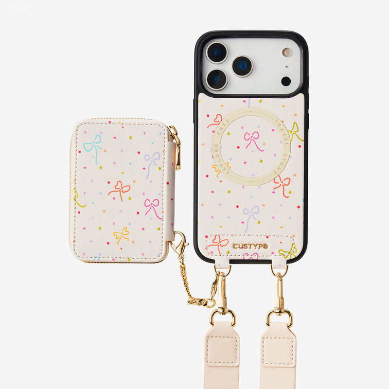 Vivianne- Sweet Theme Strap Print Phone Case with Magnetic Card Holder – Custype Vivianne- Sweet Theme Strap Print Phone Case with Magnetic Card Holder – Custype