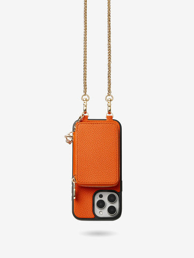 Slim Metal Chain- Removable Magnetic Phone Purse Case with Shoulder Strap