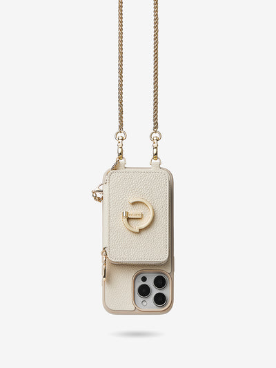 Slim Metal Chain- Magnetic Crossbody Phone Case with Card Holder