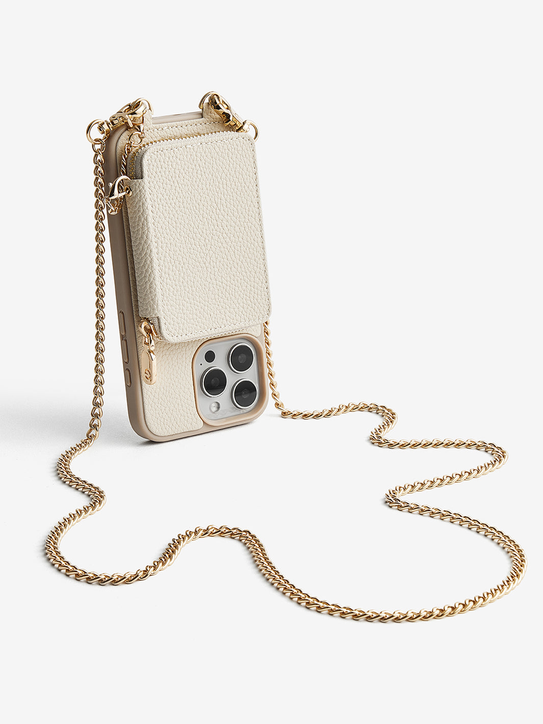 Trendy Chain Series- Magsafe Compatible Wallet Case with Strap for iPhone