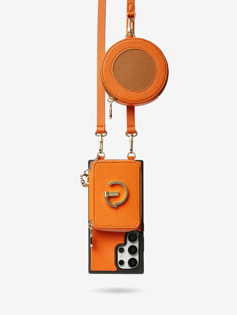 Original Design Set- Samsung Galaxy Wireless Charging Phone Case Round Pouch Set-Mobile Phone Cases-DETACHABLE WALLET & ROUND POUCH-Custype